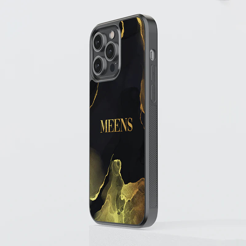 Personalized Black & Gold Name iPhone Case – Luxury Custom Slim Shockproof Cover